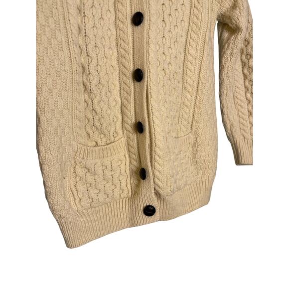 Iris Crafts fisherman knit cardigan merino wool - Picture 5 of 7